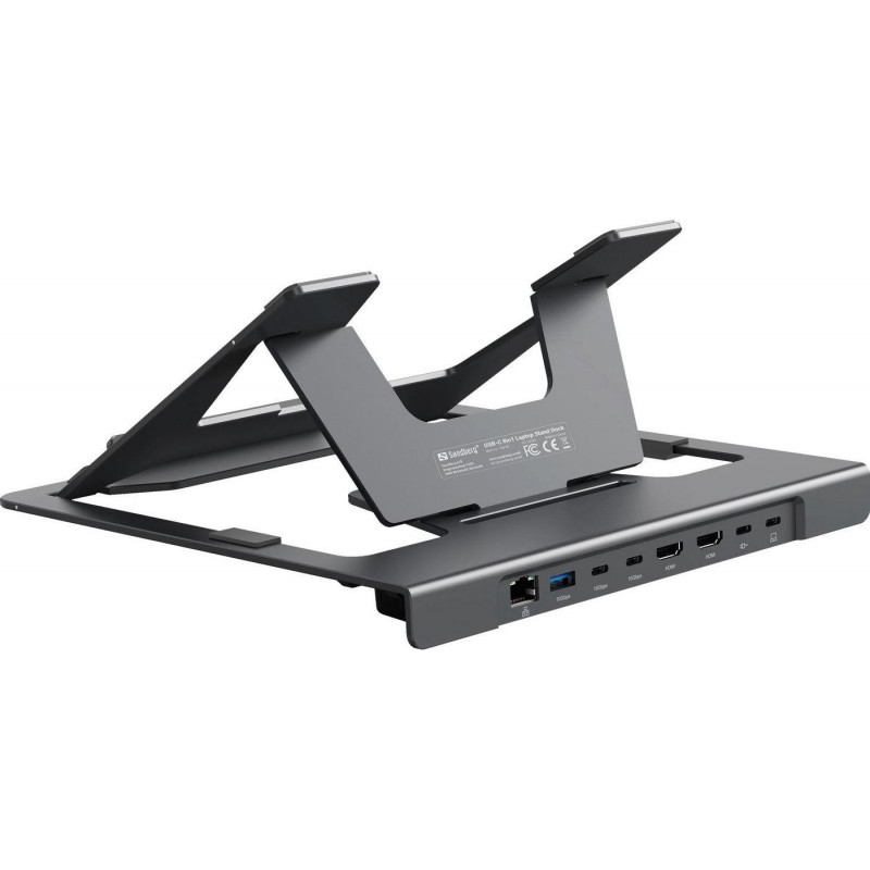 Supporto per laptop con dock Sandberg USB-C 8in1 (136-83)