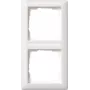 Cornice Gira 110227 verticale, 2 posti con campo etichetta, Standard 55, bianco puro, opaco