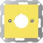 Gira 027102 Placca con anello di supporto 22.5 mm System 55, gialla