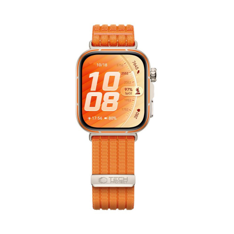 Cinturino in nylon Tech-Protect per Huawei Watch Fit 3 / 4 / 4 Pro / 5 / 5 Pro, arancione