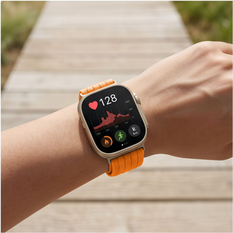 Cinturino in nylon Tech-Protect per Huawei Watch Fit 3 / 4 / 4 Pro / 5 / 5 Pro, arancione
