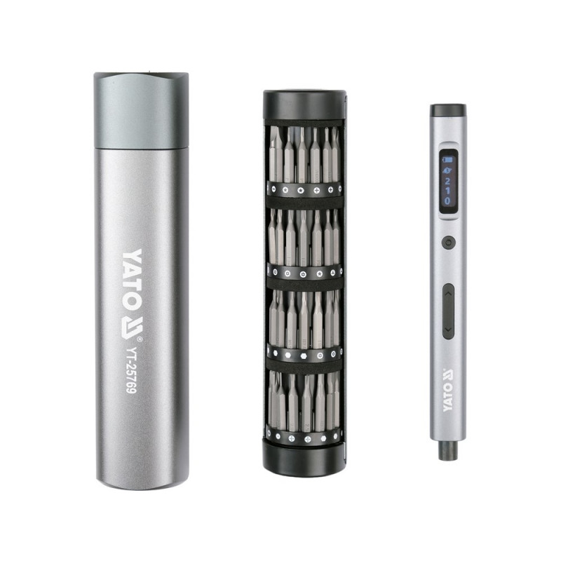 Set di cacciaviti YATO YT-25769 con punte, 3,7 V, 61 pezzi