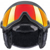 Casco da sci UVEX Wanted Visor, 58-61 cm (L), nero