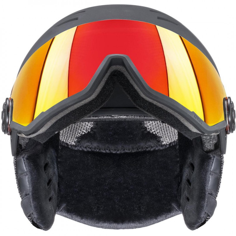 Casco da sci UVEX Wanted Visor, 58-61 cm (L), nero