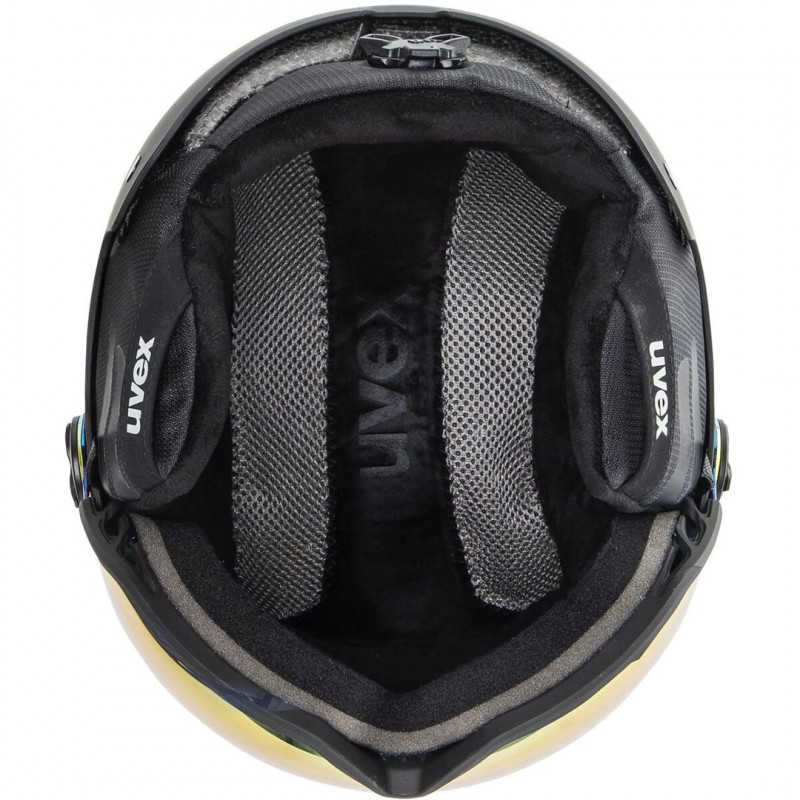 Casco da sci UVEX Wanted Visor, 58-61 cm (L), nero