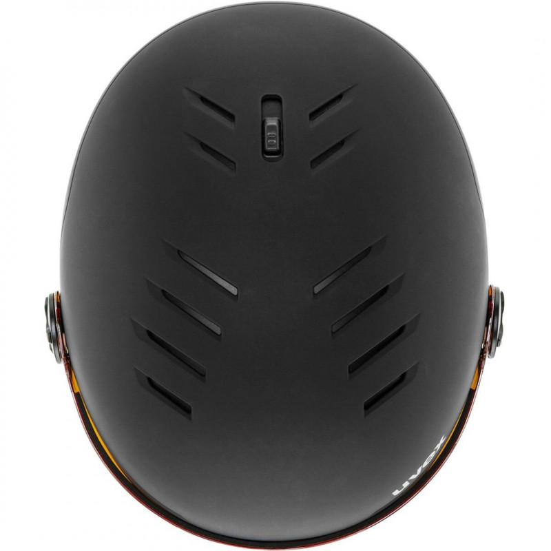 Casco da sci UVEX Wanted Visor, 58-61 cm (L), nero