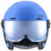 Casco da sci per bambini UVEX Rocket jr. Visor, blu opaco