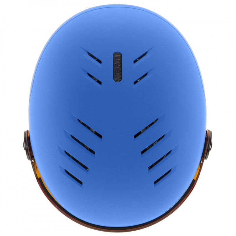 Casco da sci per bambini UVEX Rocket jr. Visor, blu opaco