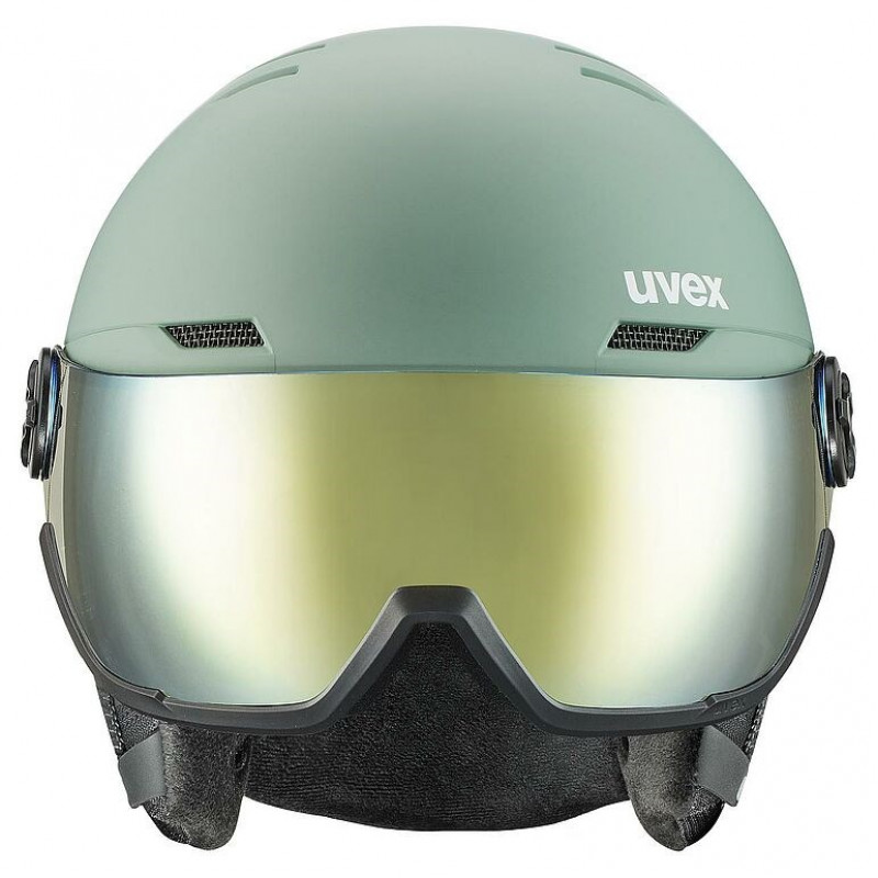 Casco da sci UVEX Wanted Visor, 58-61 cm (L), verde