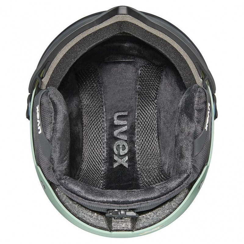 Casco da sci UVEX Wanted Visor, 58-61 cm (L), verde