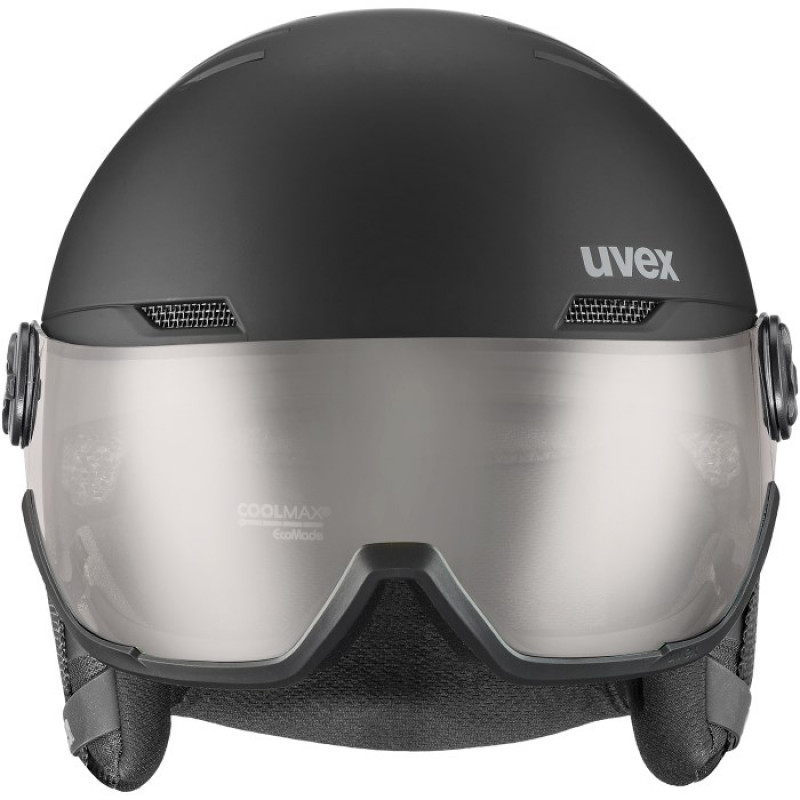 Casco da sci UVEX Wanted Visor pro V, nero opaco