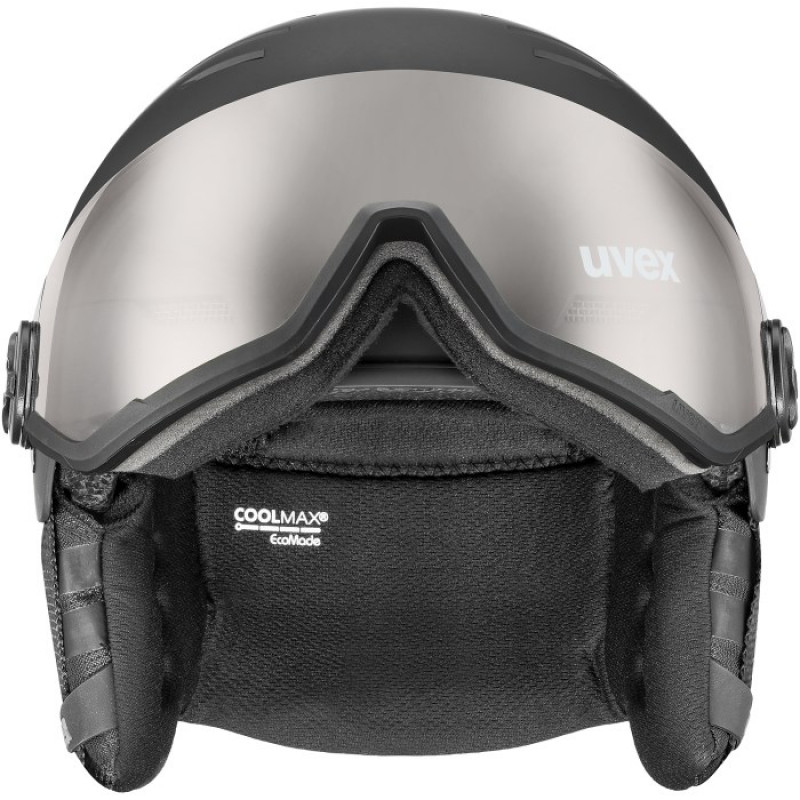 Casco da sci UVEX Wanted Visor pro V, nero opaco