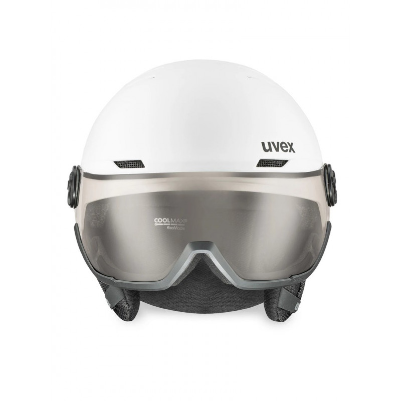 Casco da sci UVEX Wanted Visor pro V, bianco opaco
