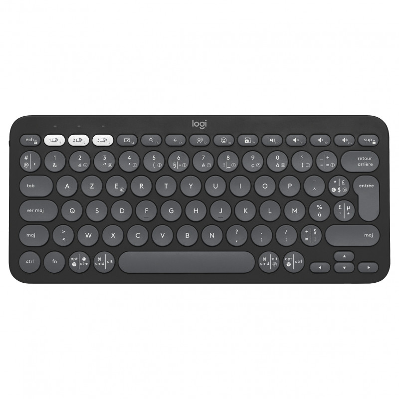 Tastiera Bluetooth Logitech Pebble Keys 2 K380s (920-011803), grafite, layout francese