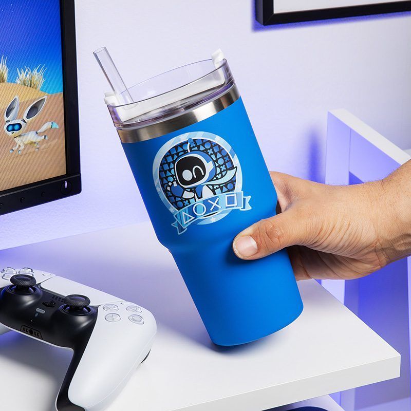 Paladone PP15504AB Astro Bot tazza da viaggio, 600 ml, blu