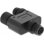 Splitter a Y M12 Delock 60849 con codifica A a 4 pin, 1 x maschio verso 1 x maschio e 1 x femmina