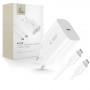 Caricabatterie da parete USB-C 1 porta Tech-Protect NC20W PD20W con cavo USB-C / USB-C, bianco