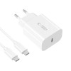 Caricabatterie da parete USB-C 1 porta Tech-Protect NC20W PD20W con cavo USB-C / USB-C, bianco