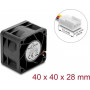 Ventola assiale DC Delock 67651 24 V, 40 x 40 x 28 mm
