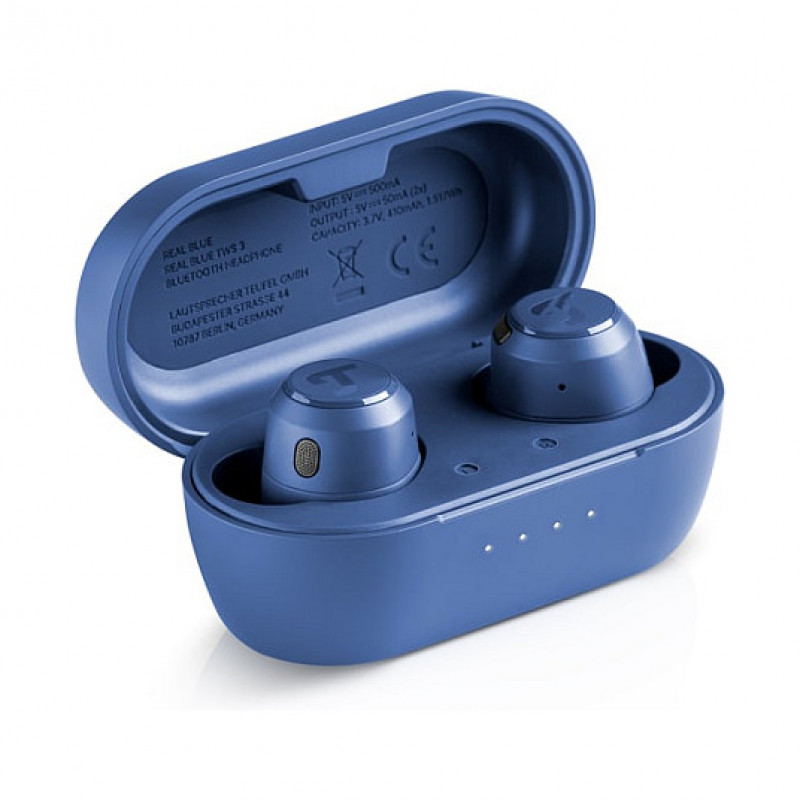 Cuffie Bluetooth true-wireless in-ear Teufel REAL BLUE TWS 3, blu acciaio