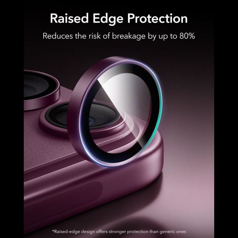 Protezione fotocamera ESR Armorite per Apple iPhone 18 Pro / 18 Pro Max, Deep Burgundy