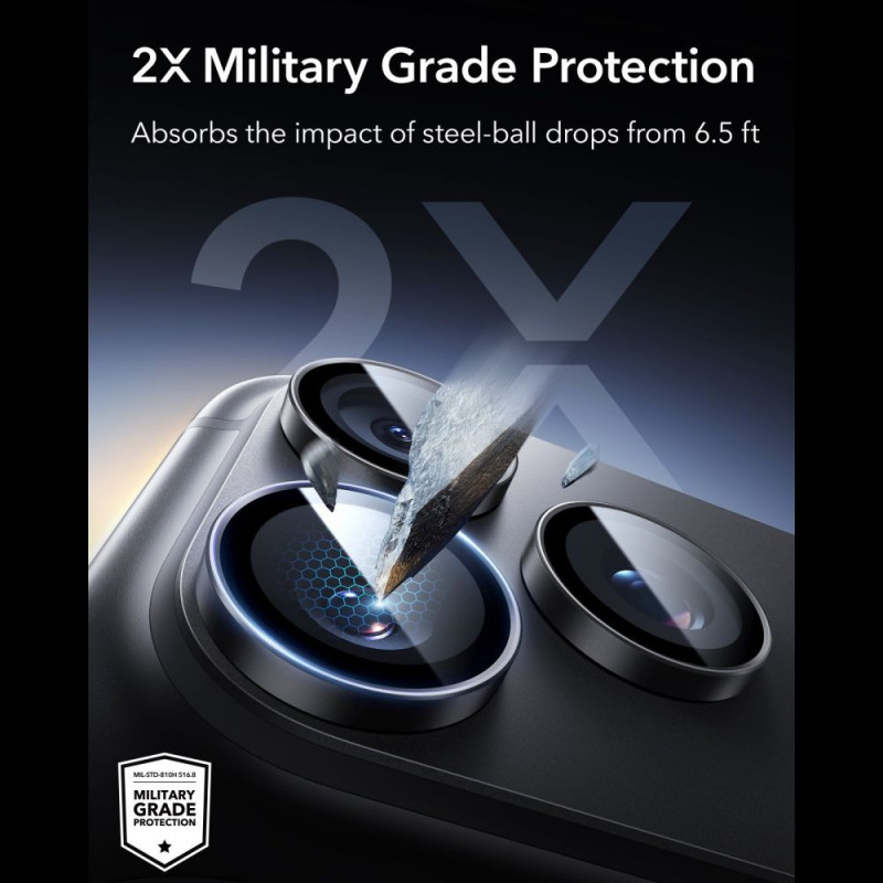 Protezione fotocamera ESR Armorite per Apple iPhone 18 Pro / 18 Pro Max, nero