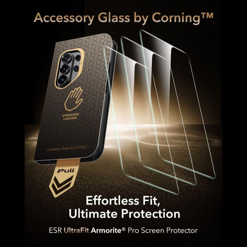 Vetro temperato ESR UltraFit Armorite Pro per Samsung Galaxy S26 Ultra, trasparente