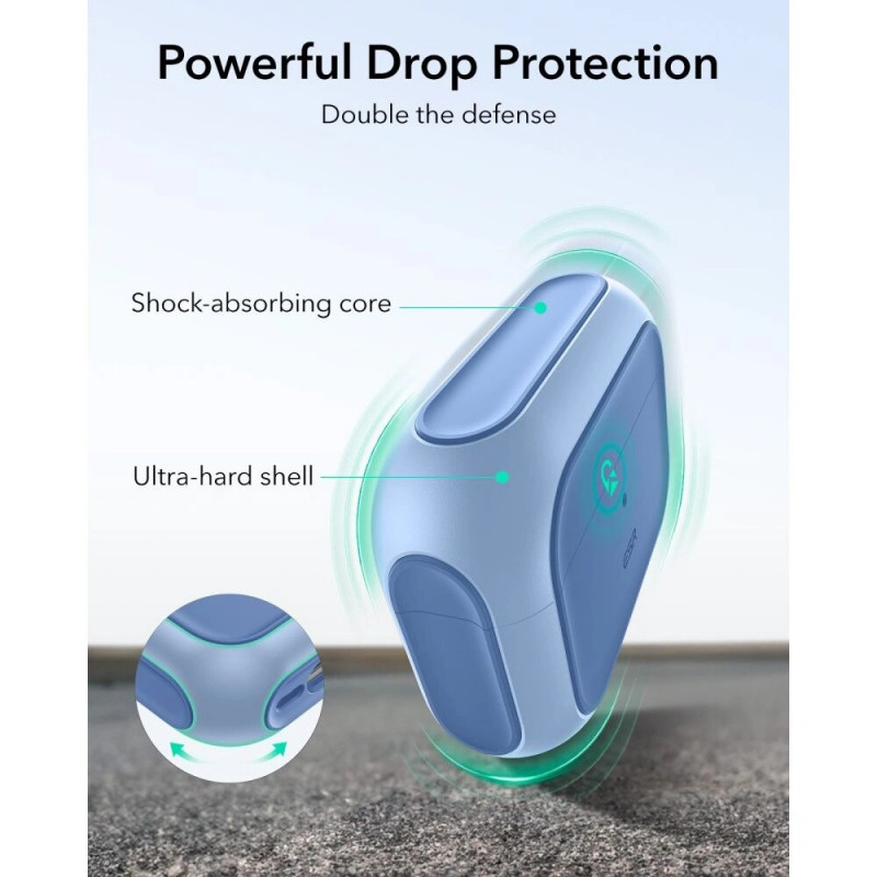Custodia ESR Orbit HaloLock MagSafe per Apple AirPods Pro 3, azzurro polvere