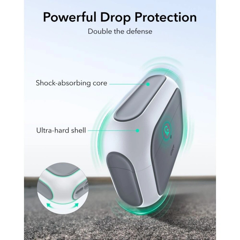 Custodia ESR Orbit HaloLock MagSafe per Apple AirPods Pro 3, bianca