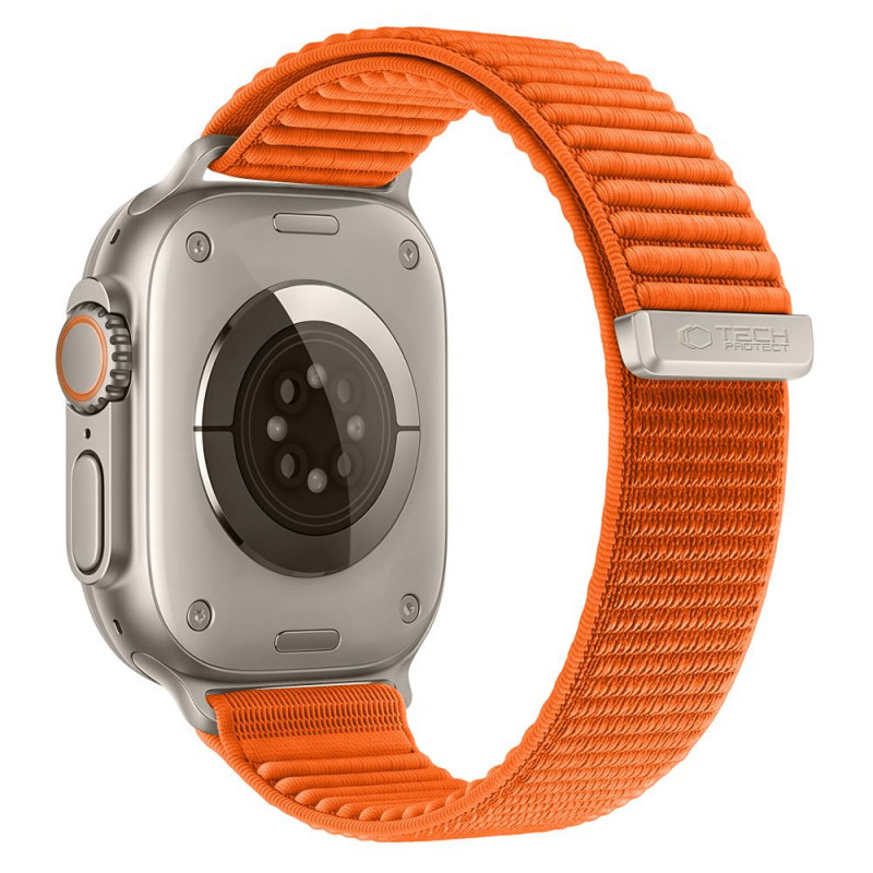 Cinturino per Apple Watch 8 / 9 / 10 / 11 / 12 / SE / Ultra 44/45/46/49 mm Tech-Protect Nylonloop, arancione