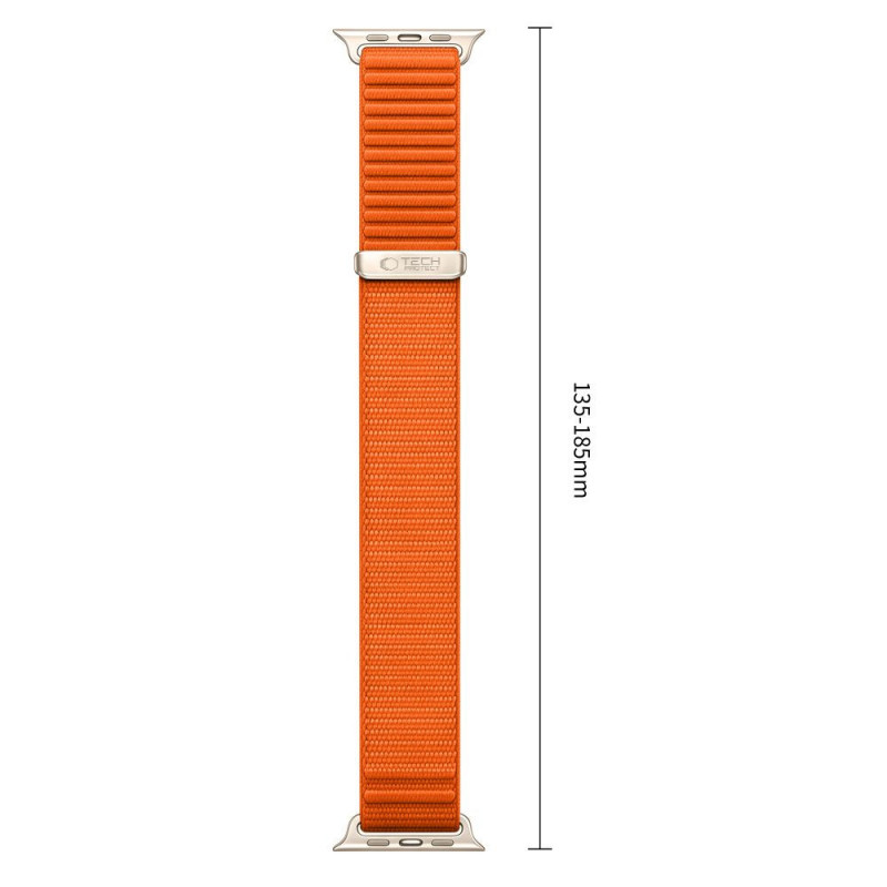 Cinturino per Apple Watch 8 / 9 / 10 / 11 / 12 / SE / Ultra 44/45/46/49 mm Tech-Protect Nylonloop, arancione
