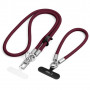 Set laccetti per telefono Tech-Protect C10S Rope da portare a tracolla e al polso, bordeaux/titanio