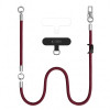 Set laccetti per telefono Tech-Protect C10S Rope da portare a tracolla e al polso, bordeaux/titanio