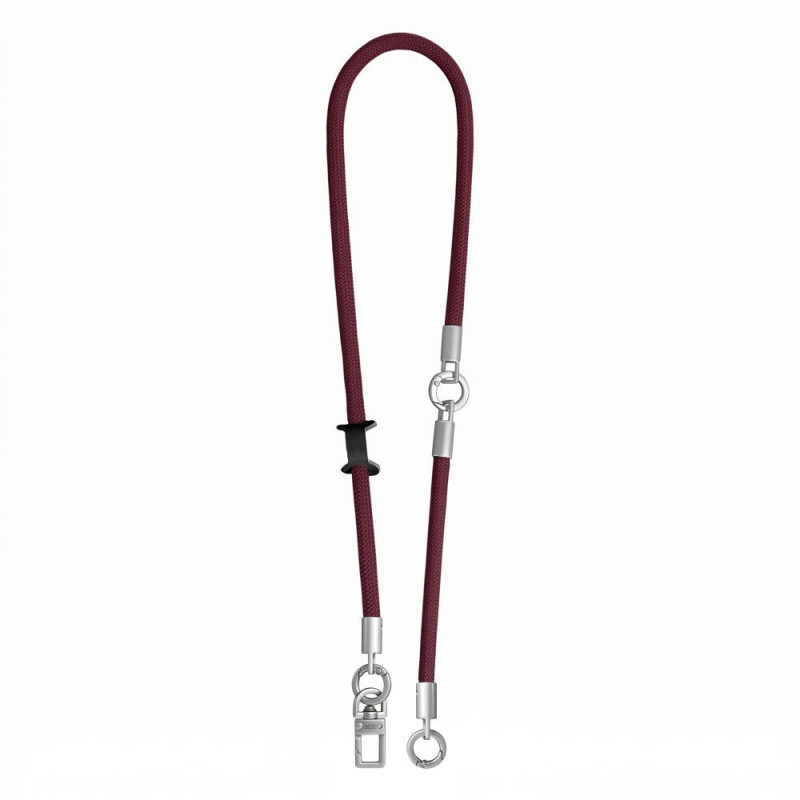 Set laccetti per telefono Tech-Protect C10S Rope da portare a tracolla e al polso, bordeaux/titanio
