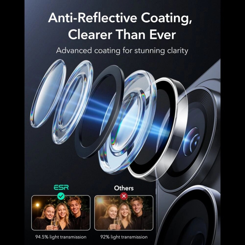 Protezione fotocamera ESR Armorite per Samsung Galaxy S26 Ultra, trasparente