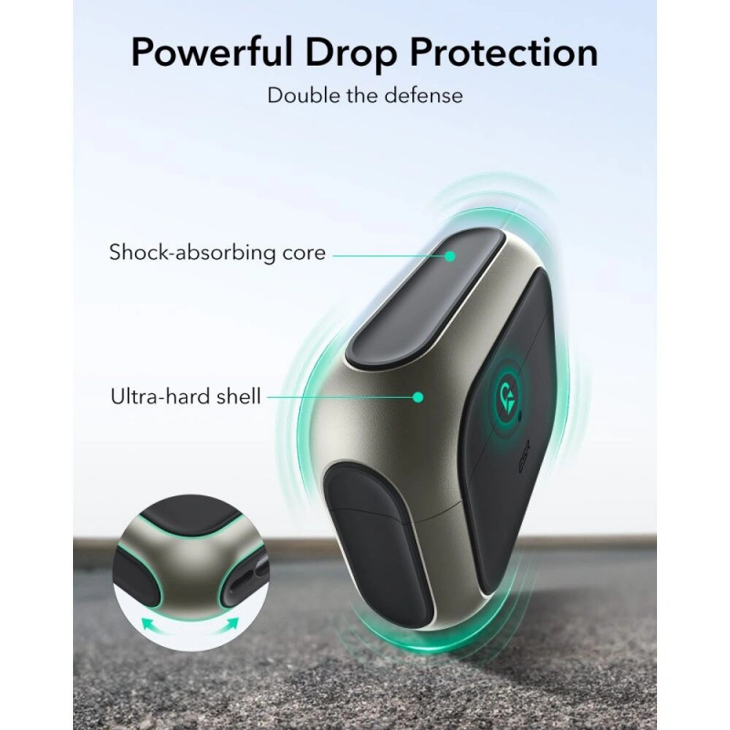 Custodia ESR Orbit HaloLock MagSafe per Apple AirPods Pro 3, Titanio