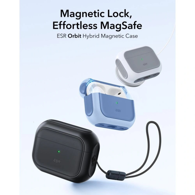 Custodia ESR Orbit HaloLock MagSafe per Apple AirPods Pro 3, nera