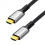 Cavo HDMI LogiLink CH0126, A/M ad A/M, 8K/60 Hz, 48 Gbps, metallo, nylon, nero/grigio, 10 m