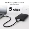 Cavo USB 3.2 Gen1 Type-C Logilink CU0199, C/M a Micro-USB/M, 5 Gbps, nylon, metallo, nero/argento, 2 m