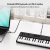 Cavo USB 2.0 Type-C Logilink CU0515, C/M a B/M, 480 Mbps, nylon, metallo, nero/argento, 2 m