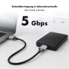 Cavo USB 3.0 Logilink CU0290, A/M a Micro-USB/M, 5 Gbps, nylon, metallo, nero/argento, 1 m