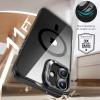 Custodia ESR Classic Hybrid Kickstand HaloLock MagSafe con vetro temperato per Apple iPhone 16 Plus, trasparente/nera