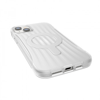 Custodia Raptic Clutch MagSafe X-Doria per Apple iPhone 14 Plus / 15 Plus, trasparente