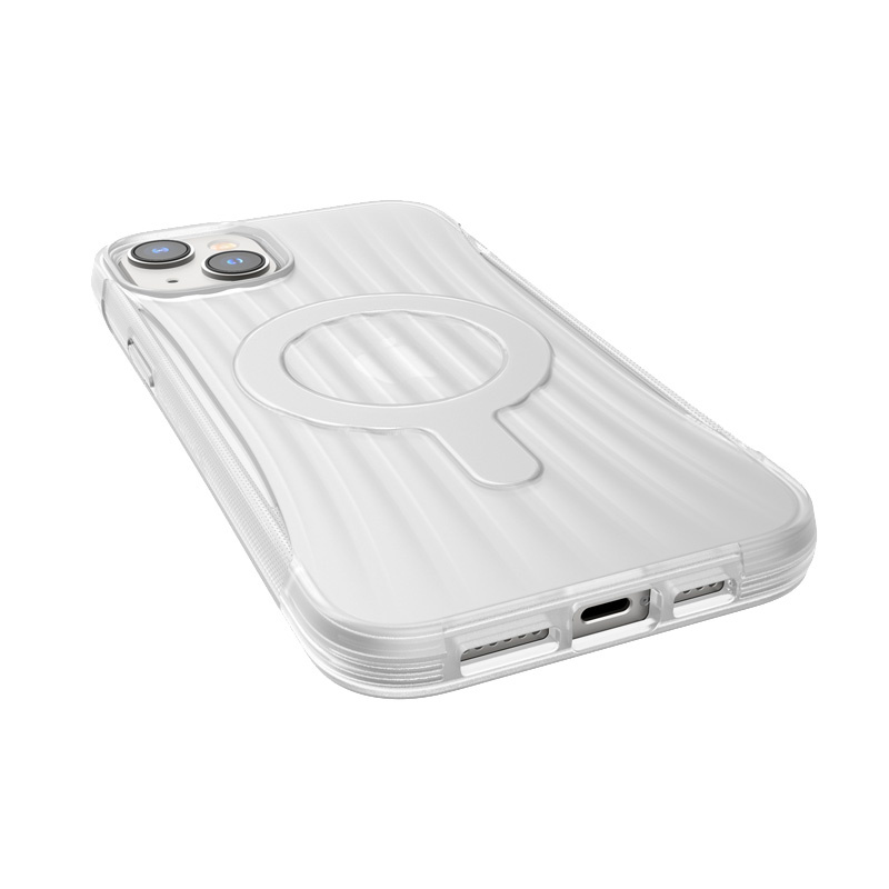 Custodia Raptic Clutch MagSafe X-Doria per Apple iPhone 14 Plus / 15 Plus, trasparente