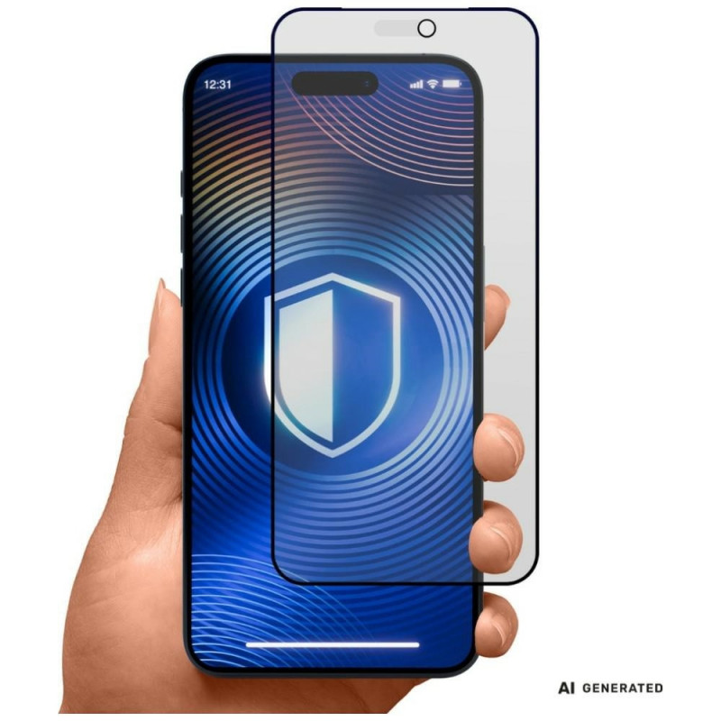 Vetro temperato 3MK HardGlass Matt Max Privacy per Apple iPhone 18 Pro, opaco, filtro privacy