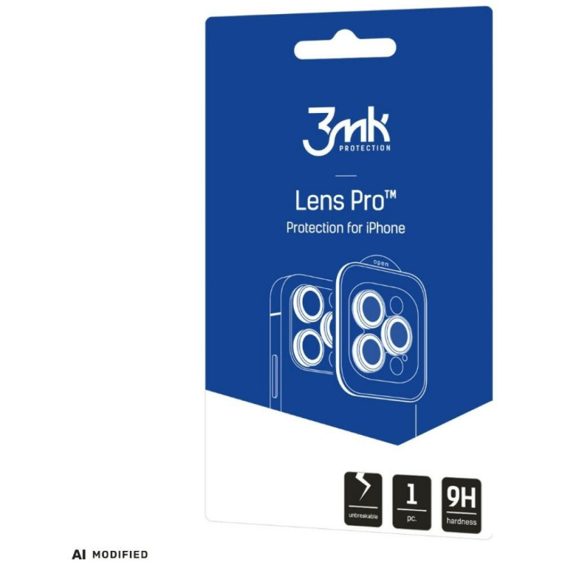 Protezione per lenti fotocamera 3MK Lens Protection Pro per Apple iPhone 18 Pro / 18 Pro Max, vetro temperato, azzurro