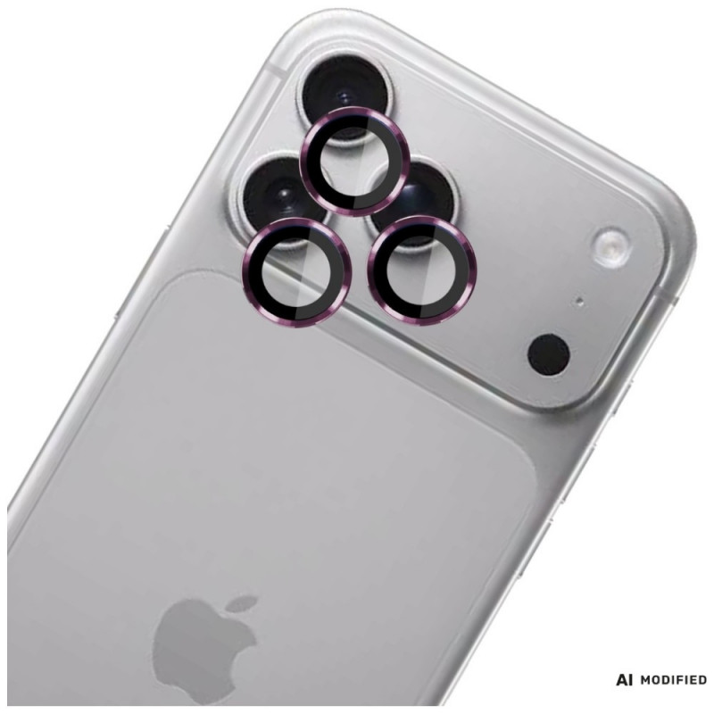 Protezione per lenti fotocamera 3MK Lens Protection Pro per Apple iPhone 18 Pro / 18 Pro Max, vetro temperato, bordeaux