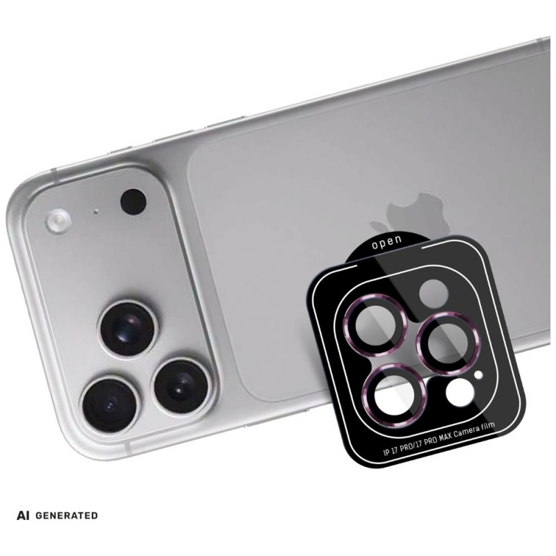 Protezione per lenti fotocamera 3MK Lens Protection Pro per Apple iPhone 18 Pro / 18 Pro Max, vetro temperato, bordeaux
