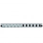 Pannello frontale in fibra per montaggio rack EFB Elektronik SB-FP-6SC-S-OM4, 1U, grigio, metallo, 432 mm