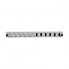 Pannello frontale in fibra per montaggio rack EFB Elektronik SB-FP-6SC-S-OM4, 1U, grigio, metallo, 432 mm